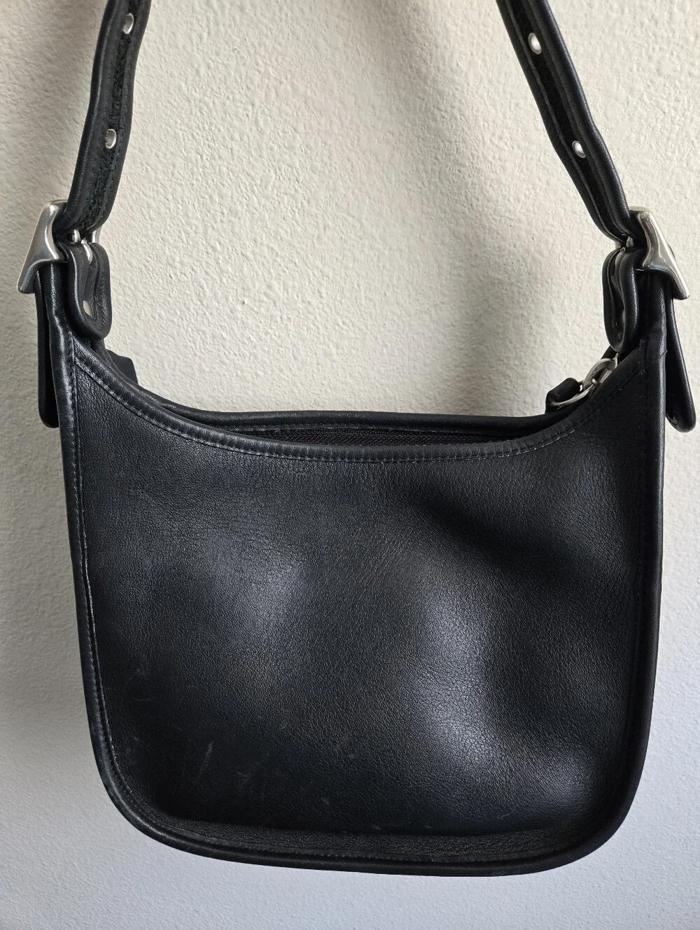 Coach 9950 Janice Black Bag Purse Hobo Nickel Silver Hardware Vintage Leather